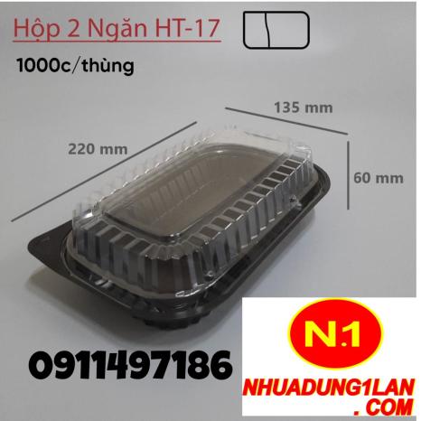 HỘP NHỰA JB-17 (2 Ngăn) chia 30/70